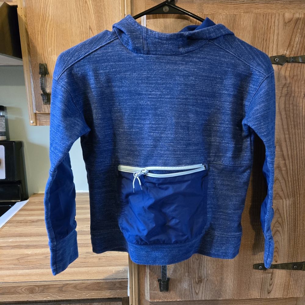 all in motion Blue Kids Hooded Pullover with Front Zip Pocket